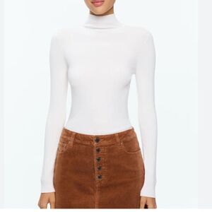 Alice + Olivia White Turtleneck Sweater